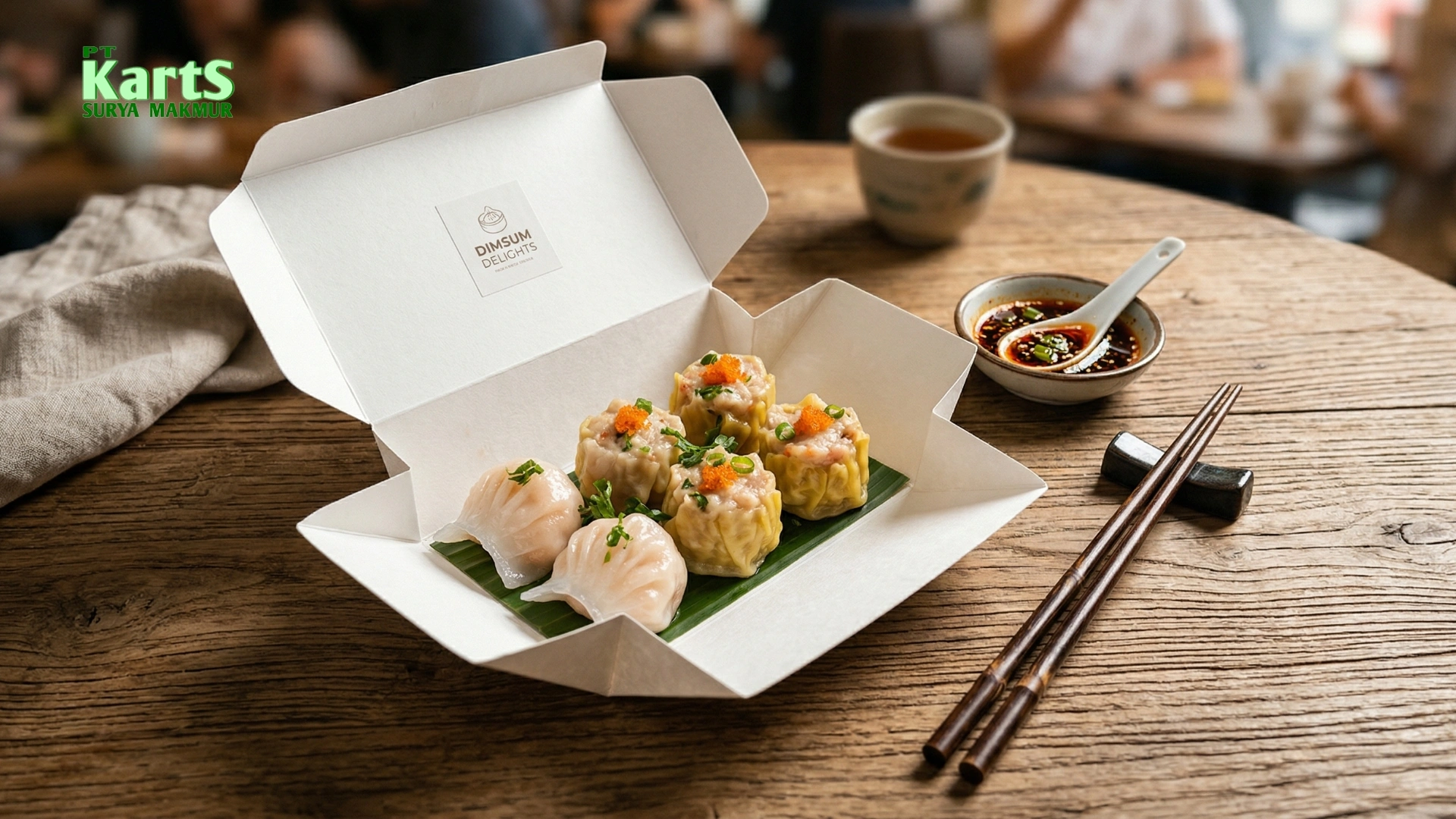 Packaging Dimsum Kertas Food Grade Premium untuk Take Away
