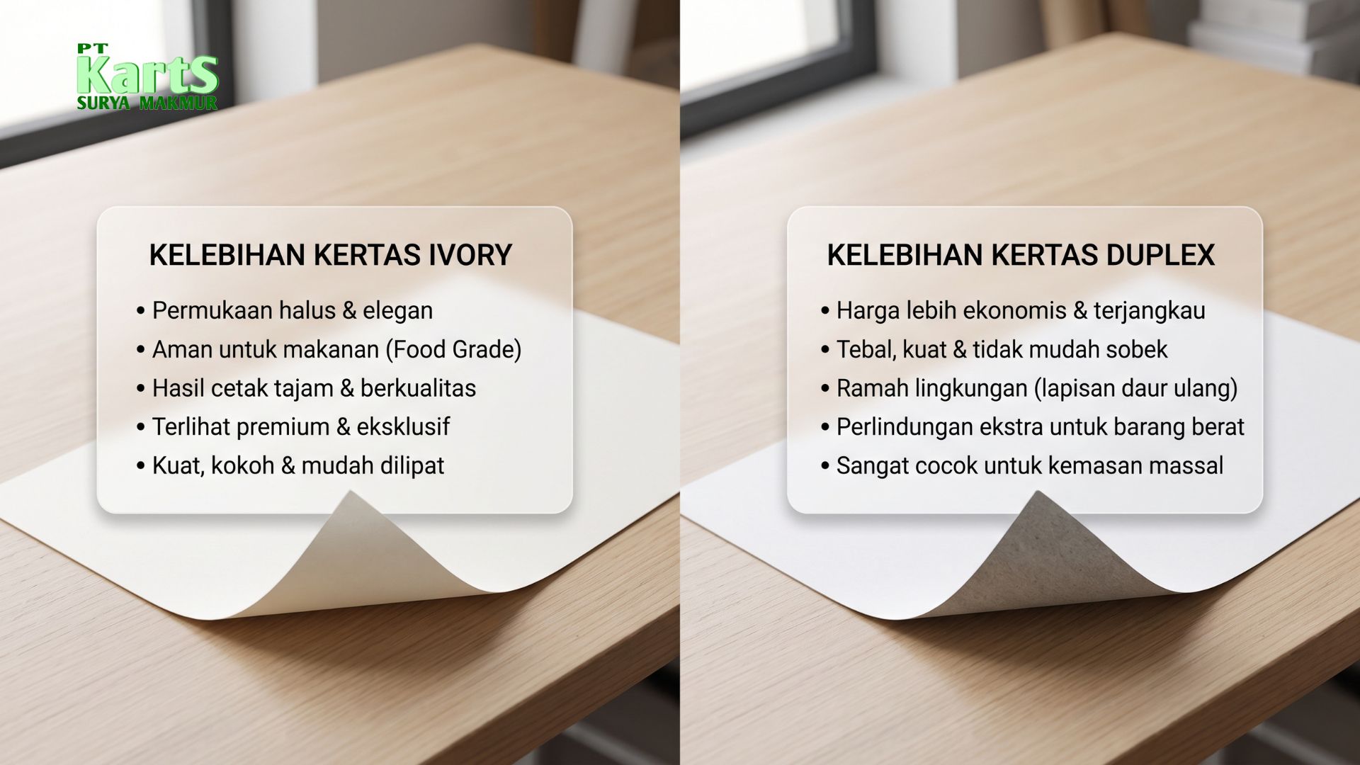 perbedaan kertas duplex dan ivory